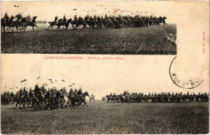 CPA Militaire Lunéville-Garnison - Halte-lá, aprés éa charge (90609)