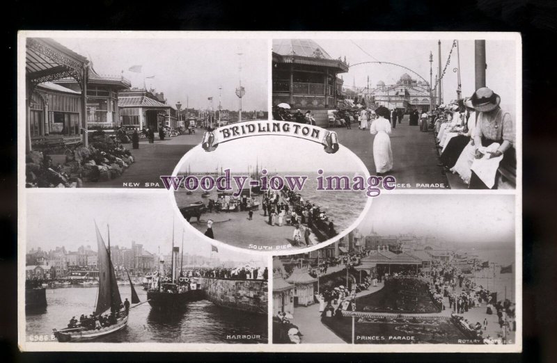 tp2190 - Yorkshire - Multiviews of interest around Bridlington c1917 - postcard
