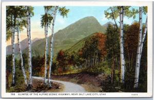 Alpine Scenic Highway Near Salt Lake City - road through trees and mountains