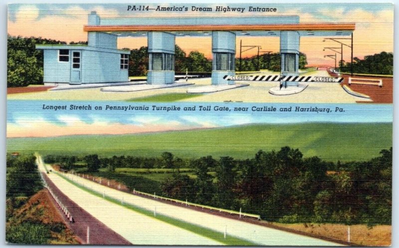 Postcard - Pennsylvania Turnpike - Pennsylvania