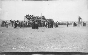 J19/ Calhan Colorado RPPC Postcard c1910 El Paso County Fair Grandstand 113