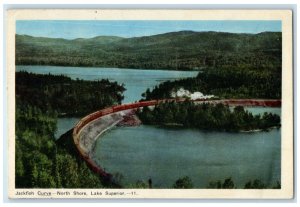 1955 Jackfish Curve North Shore Lake Superior Canada Vintage Postcard