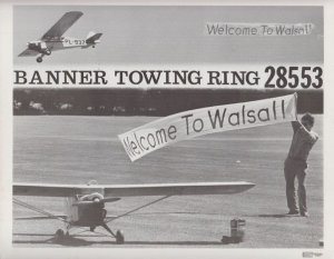 Walsall West Midlands Banner Towing Ring 1980s Toy Plane Gliders Press Photo