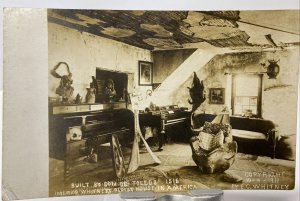 Whitney's Oldest US House Interior St Augustine FL Florida RPPC Photo Postcard