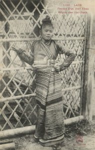 PC CPA LAOS, INDOCHINA, FEMME D'UN CHEF KHAS, (b22981)