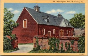 postcard Washington's Barn, Mt. Vernon, Va.