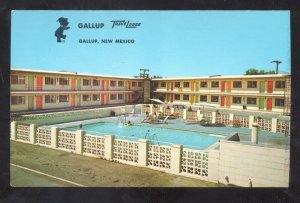 GALLUP NEW MEXICO ROUTE 66 TRAVELODGE SWIMMING POOL ADVERTISING POSTCARD