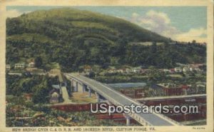 New Bridge over C & O RR & Jackson River - Clifton Forge, Virginia