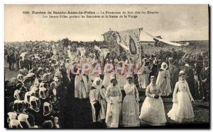 Old Postcard Forgiveness of Sainte Anne Palue Procession called Evening of Mi...