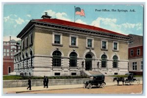 1923 Post Office Building Classic Car Carriage Hot Springs Arkansas AK Postcard