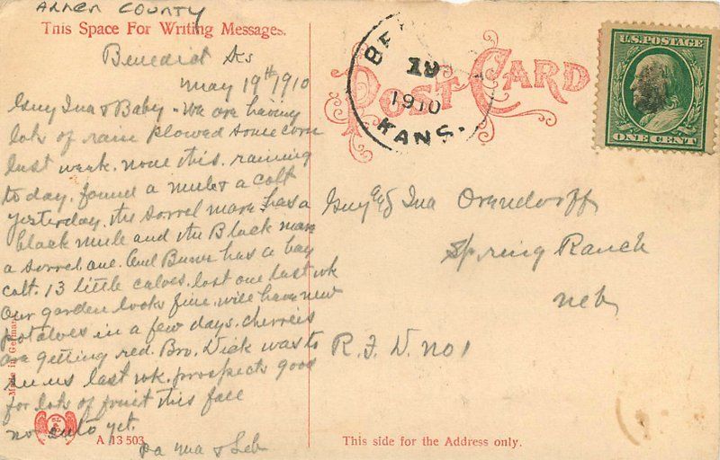 1910 Petrolia Kansas Pumping Station railroad Tracks SL Co 12620