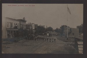 Clyman WISCONSIN RPPC 1908 4TH OF JULY Main Street BAND nr Watertown Juneau KB