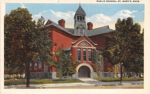 Public School St. Marys, Ohio OH Postcard