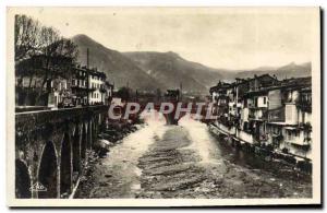 Old Postcard Sospel The Old Bridge and Italian Mounts