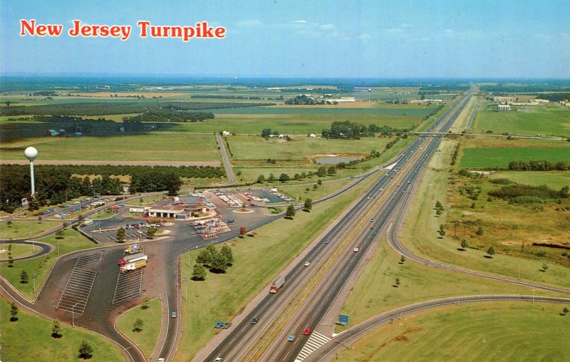 HIGHTSTOWN JAMESBURG NJ NEW JERSEY TURNPIKE REST AREA UNUSED CHROME POSTCARD