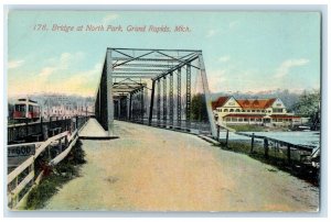 c1910s The Bridge At North Park Scene Grand Rapids Michigan MI Unposted Postcard