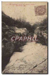 Postcard Old Bellegarde Gorge Loss of the Rhone and Bridge Lucay