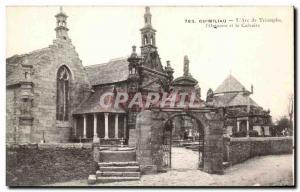 Old Postcard Gumiliau The Arc de Triomphe I ossuary and Calvary