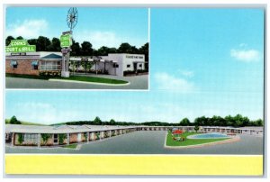 c1960's Corn's New Motel Grill North Little Rock Arkansas AR Dual View Postcard