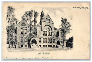 1907 Lewis Academy Exterior Building Wichita Kansas KS Vintage Antique Postcard