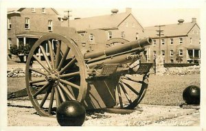 Military, NY, Fort Slocum, New York, Reveille Gun, RPPC