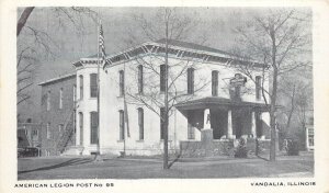 Vintage Postcard Vandalia IL American Legion Post No. 95 Fayette County Unposted