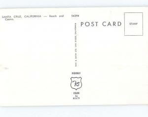 Unused Pre-1980 CASINO AND BEACH Santa Cruz California CA M6710-12