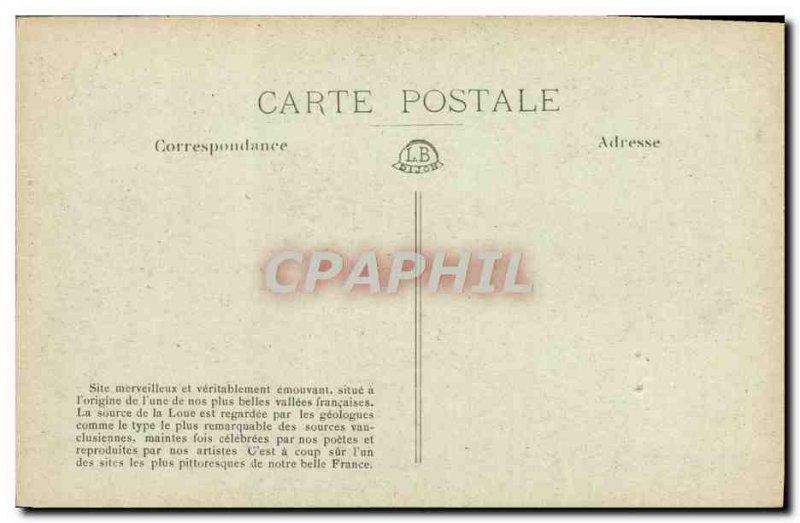 Old Postcard The Picturesque sites Franche Comte Loue Valley Mouthier Haute P...