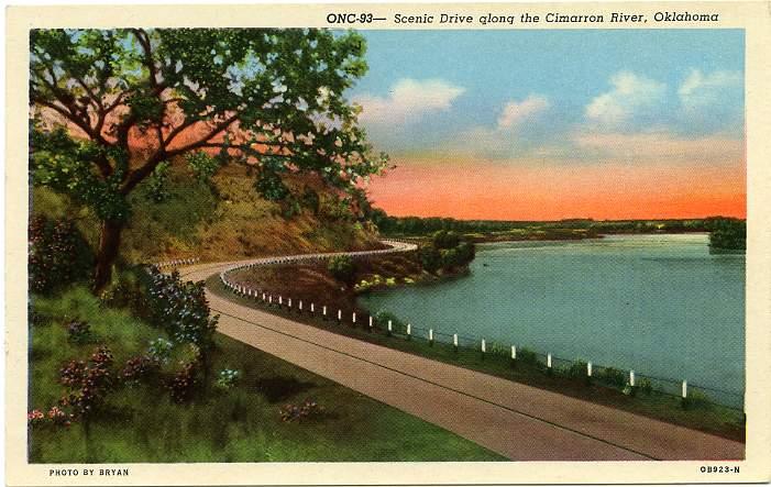 Scenic Drive along the Cimarron River Oklahoma OK