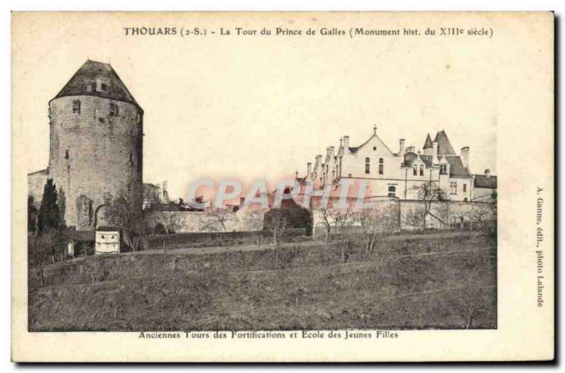 Old Postcard Thouars La Tour Du Prince De Galles Ancient towers and fortifica...