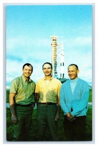 Apollo 11 Crew Armstrong Collins Aldrin at Kennedy Space Center Postcard P218