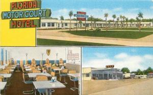 1940s Florida Motor Court Hotel Tallahassee Florida roadside Kropp 1663 