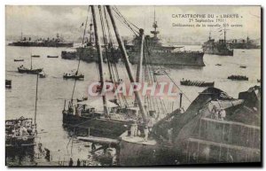 Old Postcard Boat Catastrophe of Freedom Clearing of turret