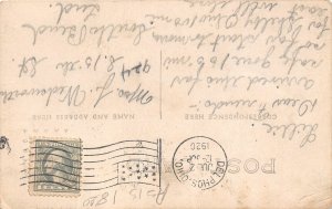 F47/ Delphos Ohio RPPC Postcard 1920 Homes Store Main St 