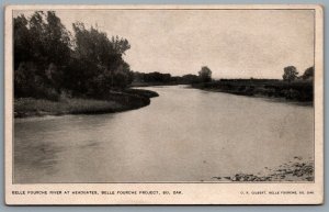 Postcard Belle Fourche SD c1905 Belle Fourche River Project at Headgates Gilbert
