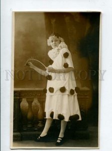 3134836 RUSSIA CARNIVAL Woman PIERETTE vintage REAL PHOTO