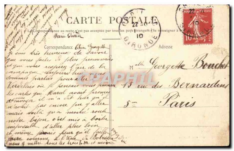 Cadillac sur Garonne Postcard Old superior professional Elementary School & #...