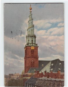 Postcard The tower of Our Saviour's Church, Copenhagen, Denmark