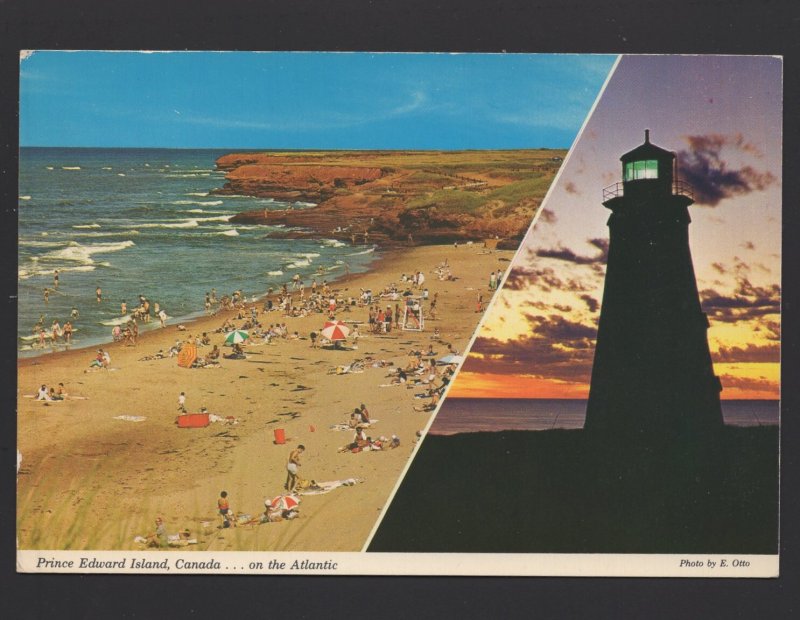 PEI on The Atlantic The Holiday Island - Beach Scene - Lighthouse ~ Cont'l