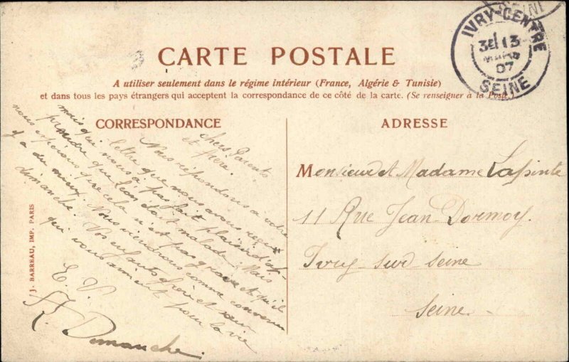 Early Car Automobile Advertising Dion-Bouton Double-Phaeton c1907 Postcard