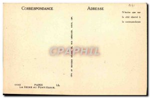 Old Postcard The Seine At Paris Pont Marie