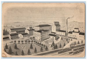 c1910's Aerial View Sioux City Seed Company Buildings Sioux City IA Postcard