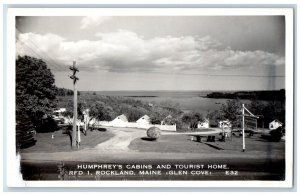 c1950's Humphreys Cabins and Tourist Home Rockland Maine ME Posted RPPC Postcard 