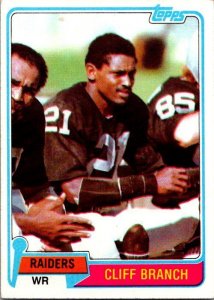 1981 Topps Football Card Cliff Branch Los Angeles Rams sk10411