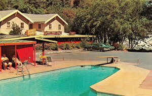 GASQUET, California CA   PATRICK CREEK LODGE~Pool View  ROADSIDE  1971 Postcard