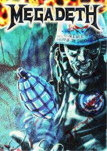 Megadeth Soldier with Skull Helmet and Grenade Postcard