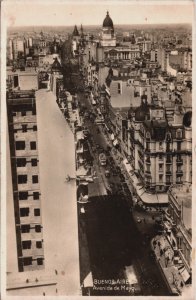 Argentina Buenos Aires Avenida de Mayo Vintage RPPC C073