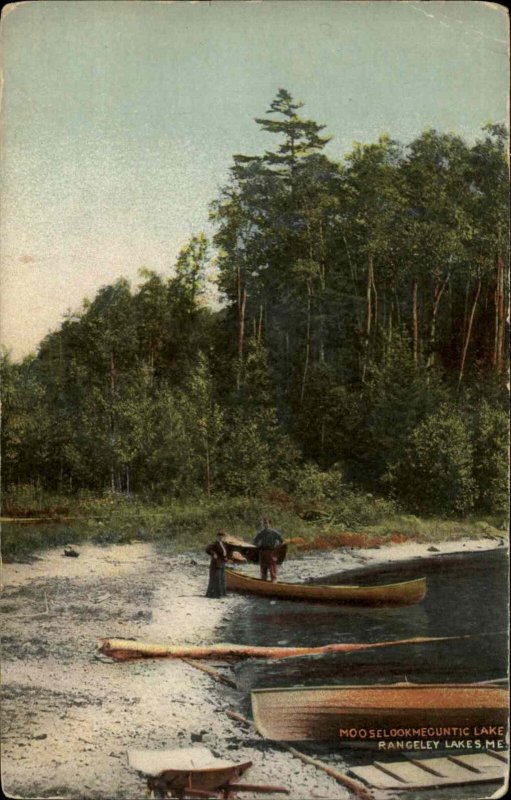 Rangeley Lakes Maine ME Mooselookmeguntic Lake c1910 Vintage Postcard