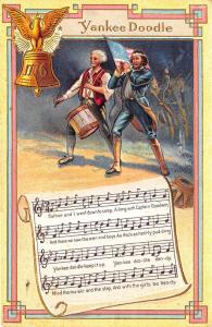 Embossed Yankee Doodle 1911 Music Patriotic Postcard