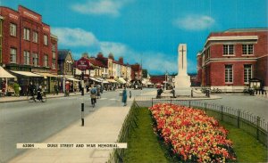 B580 Duke Street and the War Memorial in Chelmsford Essex England postcard 1967
